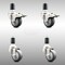 Service Caster 3 Inch 316SS Thermoplastic Rubber Swivel 1-1/2 Inch Stem Caster Lock Brake, 2PK SCC-SS316TTLEX20S314-TPRB-2-S-2-112 - alternate 2